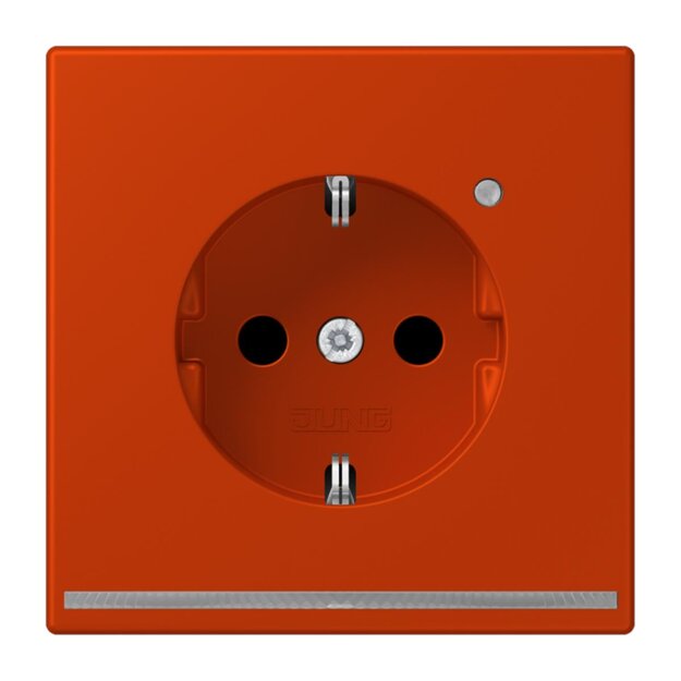 Jung LC1520-OLNW244 SCHUKO-Steckdose mit LED-Orientierungslicht Safety+ LC4320A (Duroplast lackiert) Rouge Vermillon 59 Les Couleurs® Le Corbusier