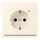 Jung LC1520-OLNW245 SCHUKO-Steckdose mit LED-Orientierungslicht Safety+ LC4320B (Duroplast lackiert) Blanc Ivoire Les Couleurs® Le Corbusier