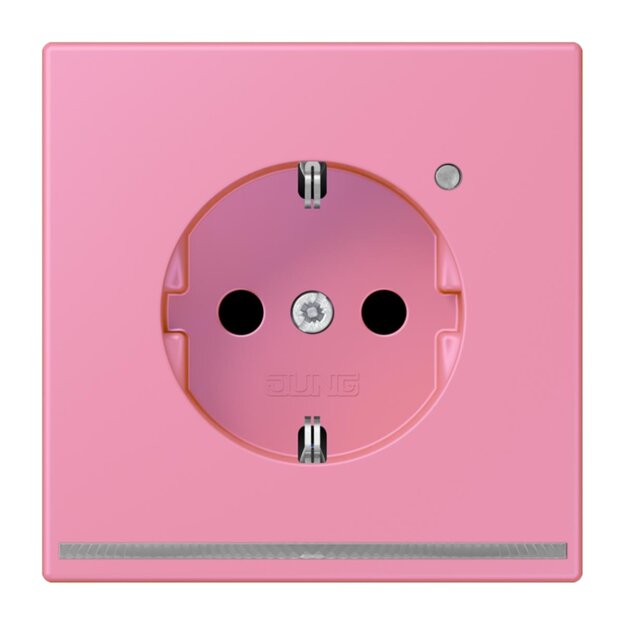 Jung LC1520-OLNW246 SCHUKO-Steckdose mit LED-Orientierungslicht Safety+ LC4320C (Duroplast lackiert) Rose Vif Les Couleurs® Le Corbusier