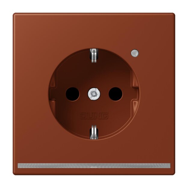 Jung LC1520-OLNW247 SCHUKO-Steckdose mit LED-Orientierungslicht Safety+ LC4320D (Duroplast lackiert) Terre Sienne Brûlée 59 Les Couleurs® Le Corbusier