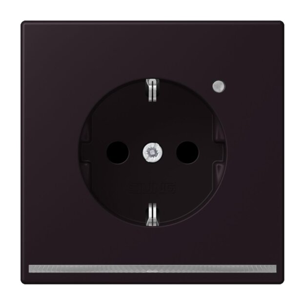 Jung LC1520-OLNW248 SCHUKO-Steckdose mit LED-Orientierungslicht Safety+ LC4320E (Duroplast lackiert) Noir DIvoire Les Couleurs® Le Corbusier