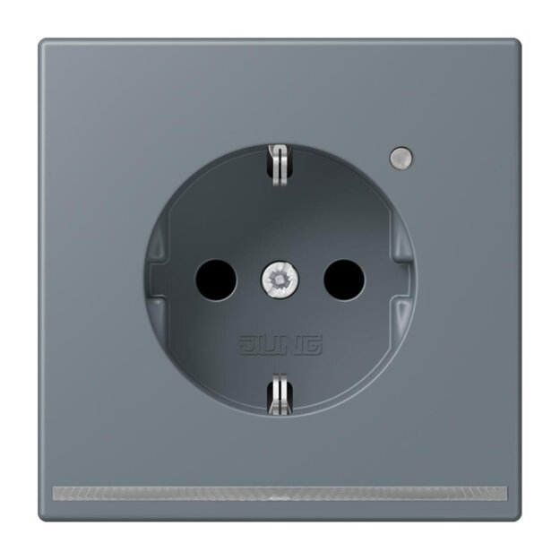 Jung LC1520-OLNW251 SCHUKO-Steckdose mit LED-Orientierungslicht Safety+ LC4320H (Duroplast lackiert) Gris 59 Les Couleurs® Le Corbusier