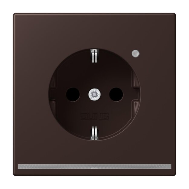 Jung LC1520-OLNW252 SCHUKO-Steckdose mit LED-Orientierungslicht Safety+ LC4320J (Duroplast lackiert) Terre D’Ombre Brûlée 59 Les Couleurs® Le Corbusier