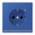 Jung LC1520-OLNW253 SCHUKO-Steckdose mit LED-Orientierungslicht Safety+ LC4320K (Duroplast lackiert) Bleu Outremer 59 Les Couleurs® Le Corbusier