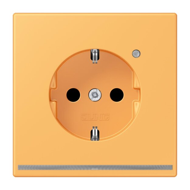 Jung LC1520-OLNW254 SCHUKO-Steckdose mit LED-Orientierungslicht Safety+ LC4320L (Duroplast lackiert) Ocre Jaune Clair Les Couleurs® Le Corbusier