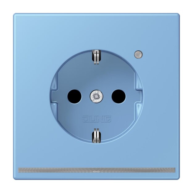 Jung LC1520-OLNW256 SCHUKO-Steckdose mit LED-Orientierungslicht Safety+ LC4320N (Duroplast lackiert) Bleu Céruléen 59 Les Couleurs® Le Corbusier