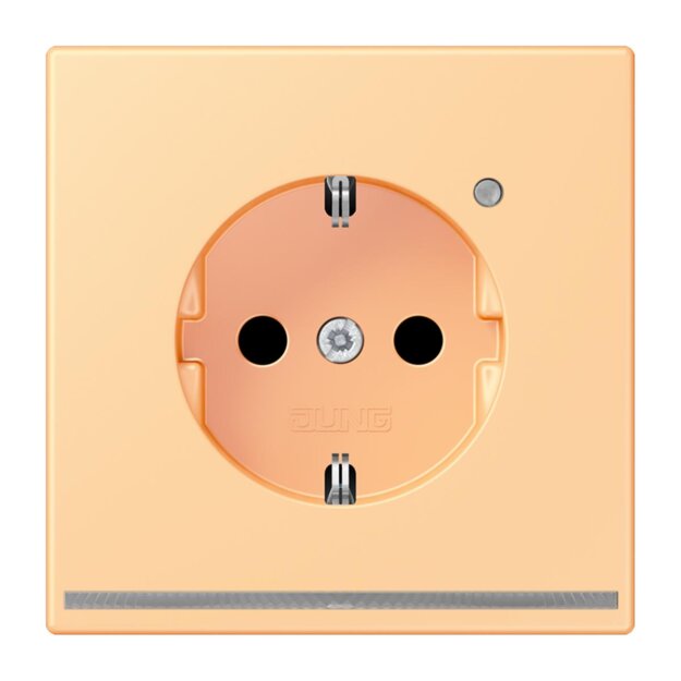 Jung LC1520-OLNW258 SCHUKO-Steckdose mit LED-Orientierungslicht Safety+ LC4320P (Duroplast lackiert) Terre Sienne Claire 59 Les Couleurs® Le Corbusier