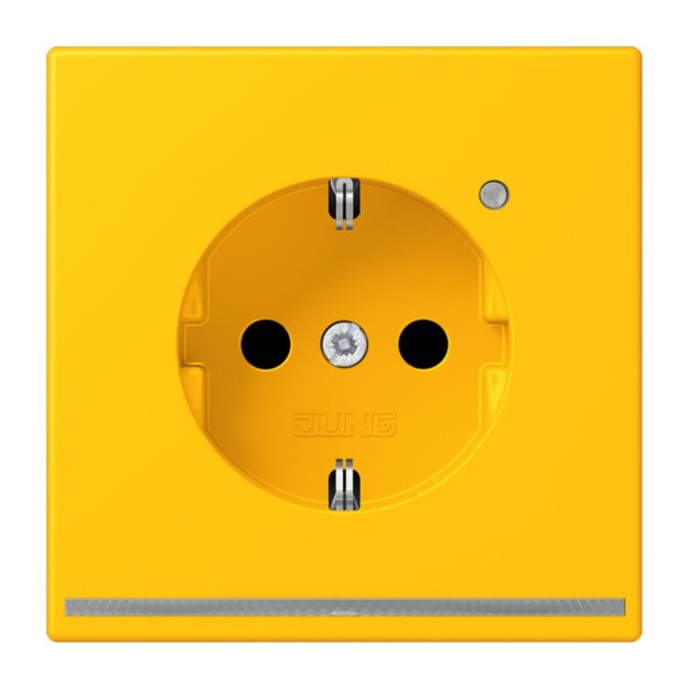 Jung LC1520-OLNW263 SCHUKO-Steckdose mit LED-Orientierungslicht Safety+ LC4320W (Duroplast lackiert) Le Jaune Vif Les Couleurs® Le Corbusier