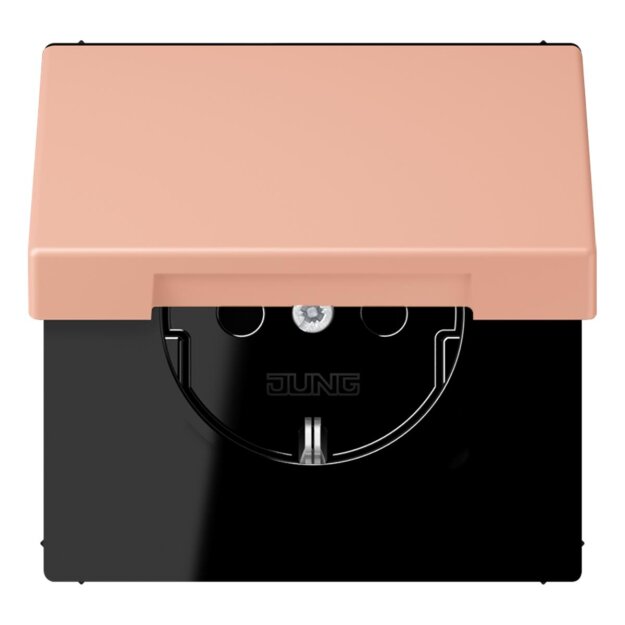 Jung LC1520BFKIKL231 SCHUKO-Steckdose Safety+ mit Klappdeckel LC32102 (Thermoplast lackiert) Rose Clair Les Couleurs® Le Corbusier