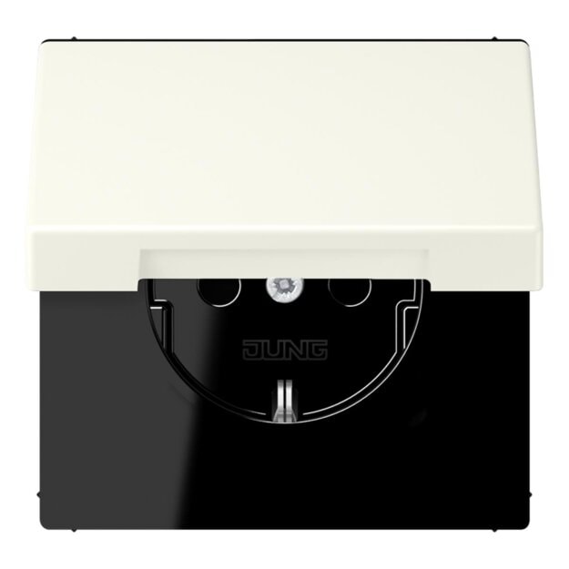 Jung LC1520BFKIKL245 SCHUKO-Steckdose Safety+ mit Klappdeckel LC4320B (Thermoplast lackiert) Blanc Ivoire Les Couleurs® Le Corbusier