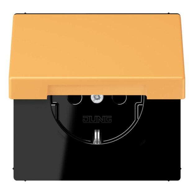 Jung LC1520BFKIKL254 SCHUKO-Steckdose Safety+ mit Klappdeckel LC4320L (Thermoplast lackiert) Ocre Jaune Clair Les Couleurs® Le Corbusier
