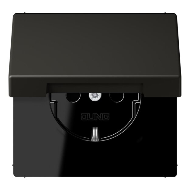 Jung LC1520BFKIKL259 SCHUKO-Steckdose Safety+ mit Klappdeckel LC4320R (Thermoplast lackiert) Ombre Naturelle 59 Les Couleurs® Le Corbusier