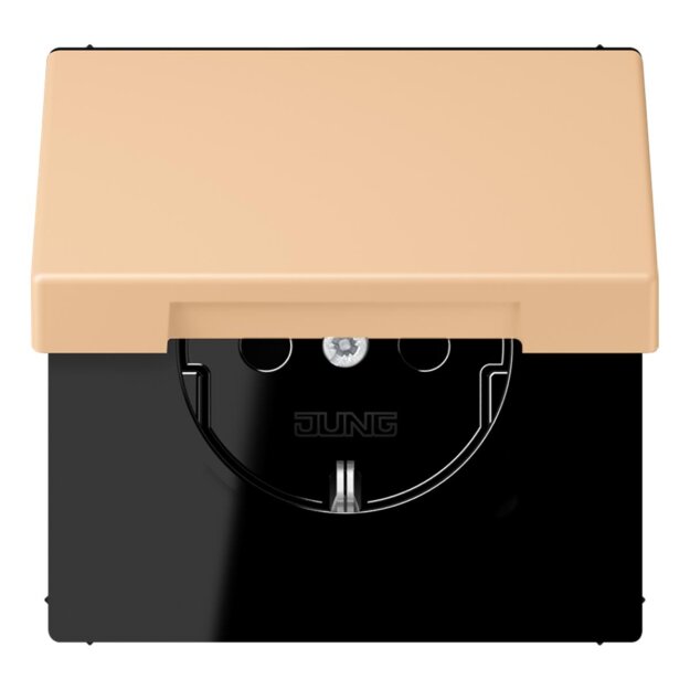 Jung LC1520BFKL237 SCHUKO-Steckdose mit Klappdeckel LC32122 (Thermoplast lackiert) Terre Sienne Claire 31 Les Couleurs® Le Corbusier