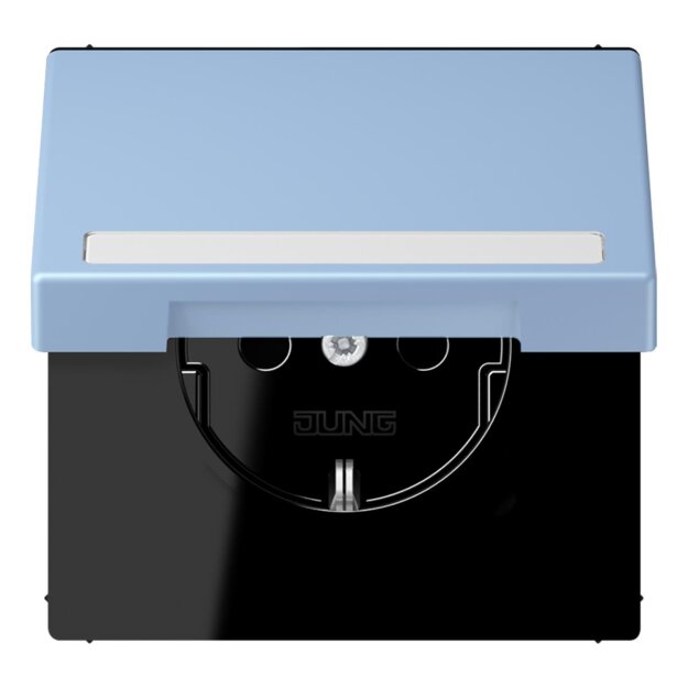 Jung LC1520BFNAKL207 SCHUKO-Steckdose Safety+ Klappdeckel mit Schriftfeld (Thermoplast lackiert) Outremer Moyen Les Couleurs® Le Corbusier