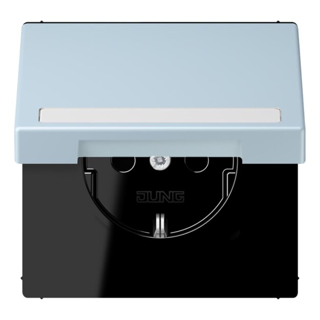 Jung LC1520BFNAKL208 SCHUKO-Steckdose Safety+ Klappdeckel mit Schriftfeld (Thermoplast lackiert) Outremerclair Les Couleurs® Le Corbusier