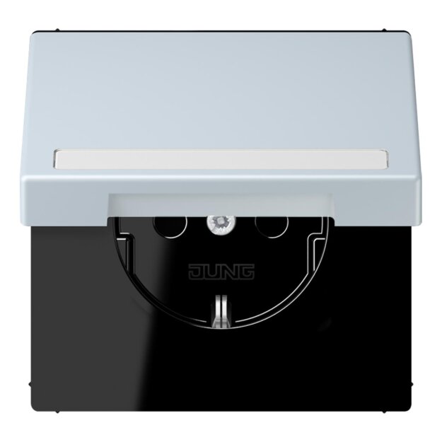 Jung LC1520BFNAKL209 SCHUKO-Steckdose Safety+ Klappdeckel mit Schriftfeld (Thermoplast lackiert) Outremer Pale Les Couleurs® Le Corbusier