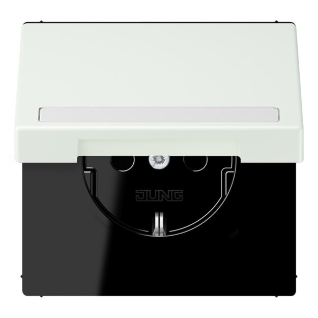 Jung LC1520BFNAKL210 SCHUKO-Steckdose Safety+ Klappdeckel mit Schriftfeld (Thermoplast lackiert) Outremer Gris Les Couleurs® Le Corbusier