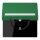 Jung LC1520BFNAKL219 SCHUKO-Steckdose Safety+ Klappdeckel mit Schriftfeld (Thermoplast lackiert) Vert Foncé Les Couleurs® Le Corbusier