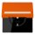 Jung LC1520BFNAKL224 SCHUKO-Steckdose Safety+ Klappdeckel mit Schriftfeld (Thermoplast lackiert) Orange Les Couleurs® Le Corbusier