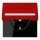 Jung LC1520BFNAKL227 SCHUKO-Steckdose Safety+ Klappdeckel mit Schriftfeld (Thermoplast lackiert) Rouge Vermillon 31 Les Couleurs® Le Corbusier