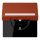 Jung LC1520BFNAKL232 SCHUKO-Steckdose Safety+ Klappdeckel mit Schriftfeld (Thermoplast lackiert) LOcre Rouge Les Couleurs® Le Corbusier