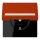 Jung LC1520BFNAKL244 SCHUKO-Steckdose Safety+ Klappdeckel mit Schriftfeld (Thermoplast lackiert) Rouge Vermillon 59 Les Couleurs® Le Corbusier