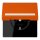 Jung LC1520BFNAKL260 SCHUKO-Steckdose Safety+ Klappdeckel mit Schriftfeld (Thermoplast lackiert) Orange Vif Les Couleurs® Le Corbusier