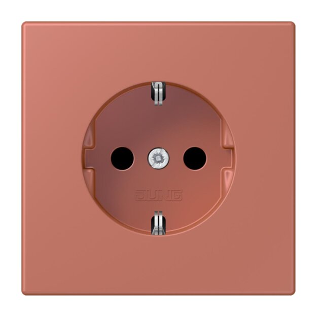 Jung LC1520KI236 SCHUKO-Steckdose Safety+ LC32121 (Duroplast lackiert) Terre Sienne Brique Les Couleurs® Le Corbusier