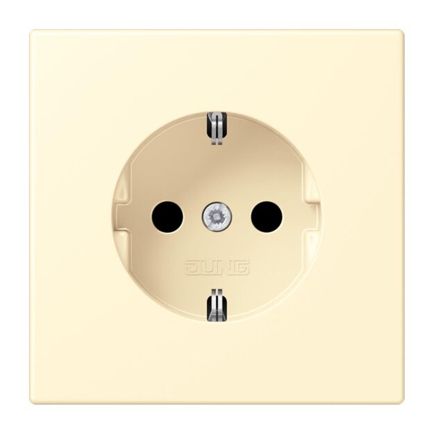 Jung LC1520N201 SCHUKO-Steckdose Schraubbefestigung ohne Befestigungskrallen LC32001 (Duroplast lackiert) Blanc Les Couleurs® Le Corbusier