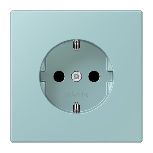 Jung LC1520N214 SCHUKO-Steckdose Schraubbefestigung ohne Befestigungskrallen LC32033 (Duroplast lackiert) Céruléen Clair Les Couleurs® Le Corbusier