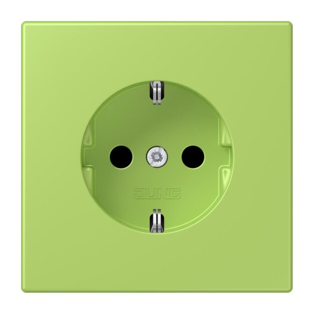 Jung LC1520N221 SCHUKO-Steckdose Schraubbefestigung ohne Befestigungskrallen LC32052 (Duroplast lackiert) Vert Clair Les Couleurs® Le Corbusier