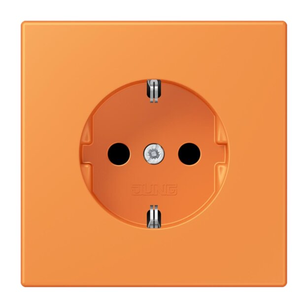 Jung LC1520N225 SCHUKO-Steckdose Schraubbefestigung ohne Befestigungskrallen LC32081 (Duroplast lackiert) Orange Clair Les Couleurs® Le Corbusier