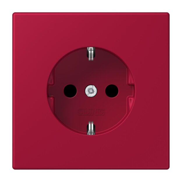 Jung LC1520N229 SCHUKO-Steckdose Schraubbefestigung ohne Befestigungskrallen LC32100 (Duroplast lackiert) Rouge Carmin Les Couleurs® Le Corbusier