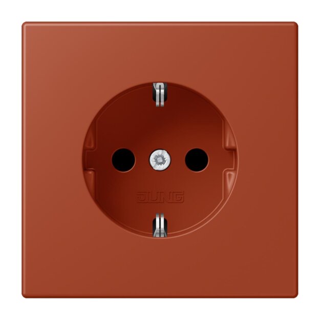 Jung LC1520N232 SCHUKO-Steckdose Schraubbefestigung ohne Befestigungskrallen LC32110 (Duroplast lackiert) LOcre Rouge Les Couleurs® Le Corbusier