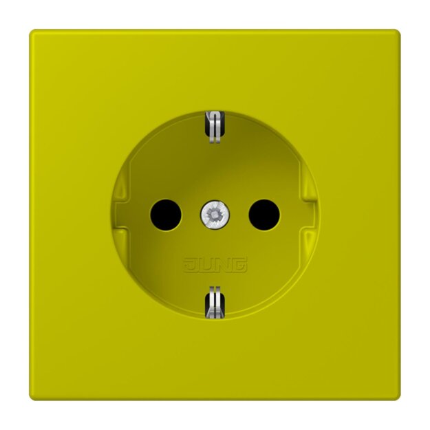 Jung LC1520N249 SCHUKO-Steckdose Schraubbefestigung ohne Befestigungskrallen LC4320F (Duroplast lackiert) Vert Olive Vif Les Couleurs® Le Corbusier