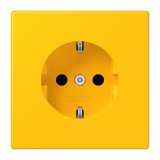 Jung LC1520N263 SCHUKO-Steckdose Schraubbefestigung ohne Befestigungskrallen LC4320W (Duroplast lackiert) Le Jaune Vif Les Couleurs® Le Corbusier
