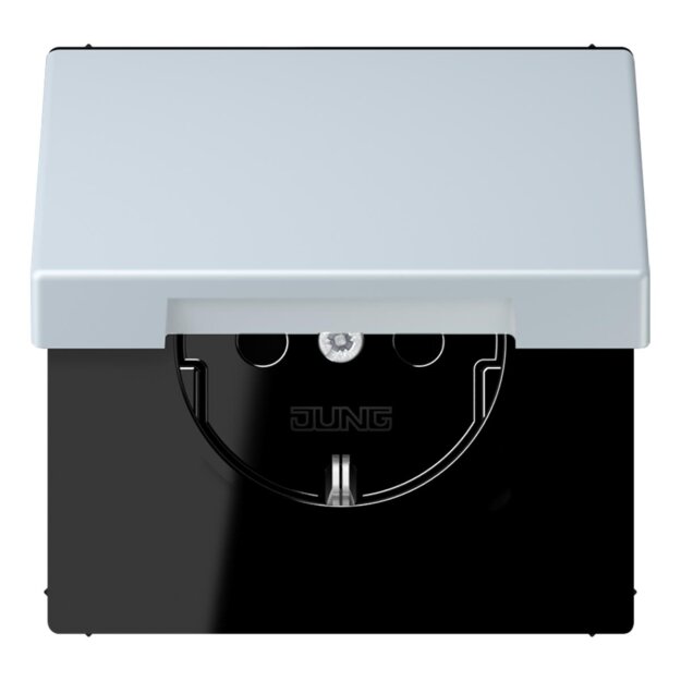 Jung LC1520NBFKL209 SCHUKO-Steckdose mit Klappdeckel LC32023 (Thermoplast lackiert) Outremer Pale Les Couleurs® Le Corbusier