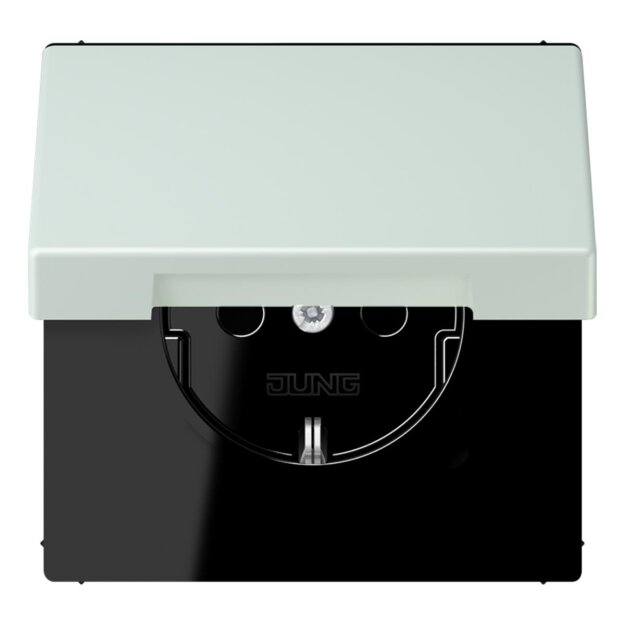Jung LC1520NBFKL215 SCHUKO-Steckdose mit Klappdeckel LC32034 (Thermoplast lackiert) Céruléen Pale Les Couleurs® Le Corbusier