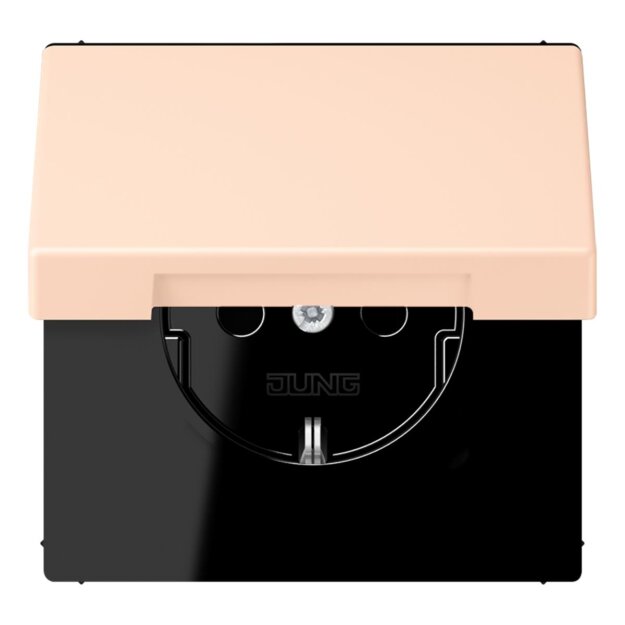 Jung LC1520NBFKL228 SCHUKO-Steckdose mit Klappdeckel LC32091 (Thermoplast lackiert) Rose Pâle Les Couleurs® Le Corbusier