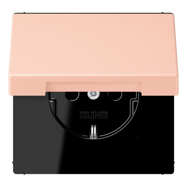 Jung LC1520NBFKL234 SCHUKO-Steckdose mit Klappdeckel LC32112 (Thermoplast lackiert) LOcre Rouge Clair Les Couleurs® Le Corbusier