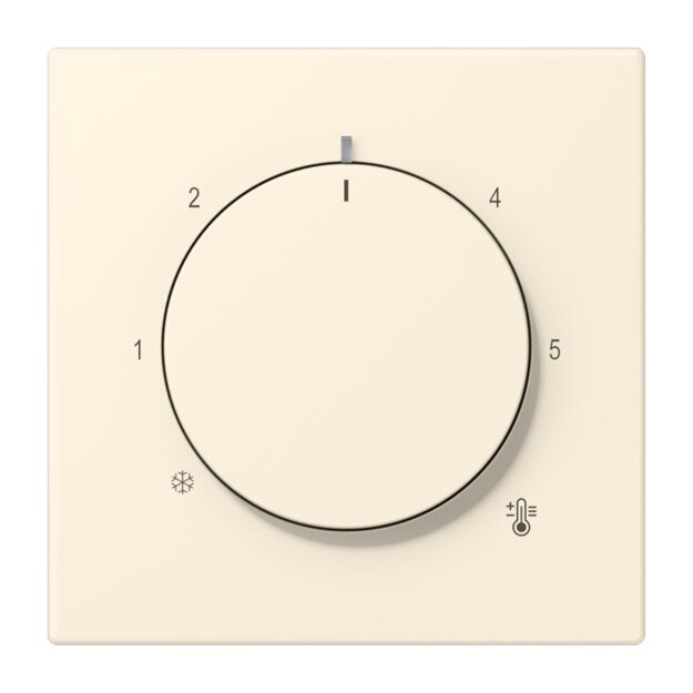 Jung LC1749BF245 Abdeckung für Thermostat LC4320B (Thermoplast lackiert) Blanc Ivoire Les Couleurs® Le Corbusier
