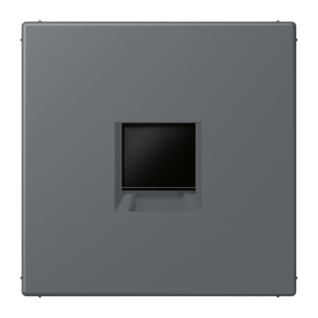 Jung LC1969-1WE202 Abdeckung (gerastet) für Modular-Jack-Steckbuchsen 1-fach (AMP, Radiall) (Thermoplast lackiert) Gris Foncé 31 Les Couleurs® Le Corbusier