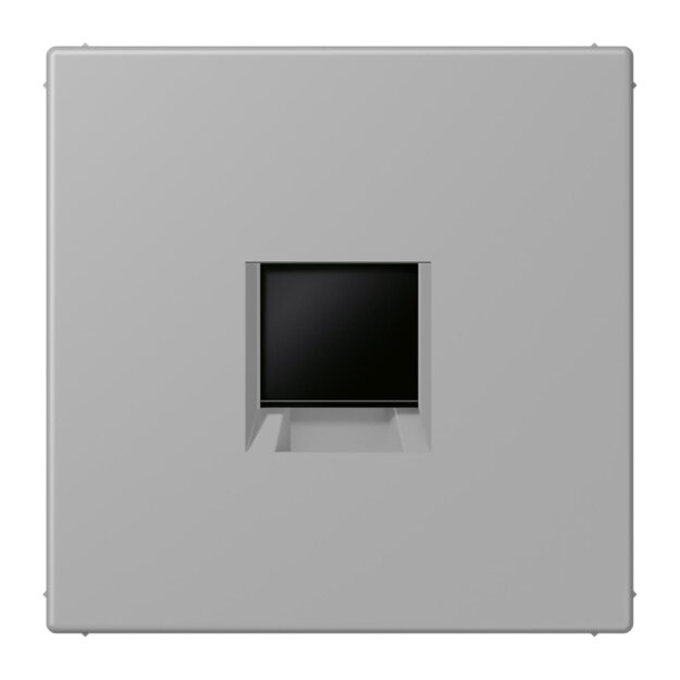 Jung LC1969-1WE204 Abdeckung (gerastet) für Modular-Jack-Steckbuchsen 1-fach (AMP, Radiall) (Thermoplast lackiert) Gris Moyen Les Couleurs® Le Corbusier