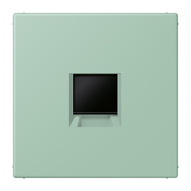 Jung LC1969-1WE217 Abdeckung (gerastet) für Modular-Jack-Steckbuchsen 1-fach (AMP, Radiall) (Thermoplast lackiert) Vert Anglais Clair Les Couleurs® Le Corbusier