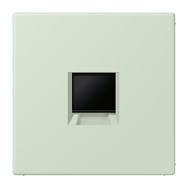 Jung LC1969-1WE218 Abdeckung (gerastet) für Modular-Jack-Steckbuchsen 1-fach (AMP, Radiall) (Thermoplast lackiert) Vert Anglâis Pale Les Couleurs® Le Corbusier