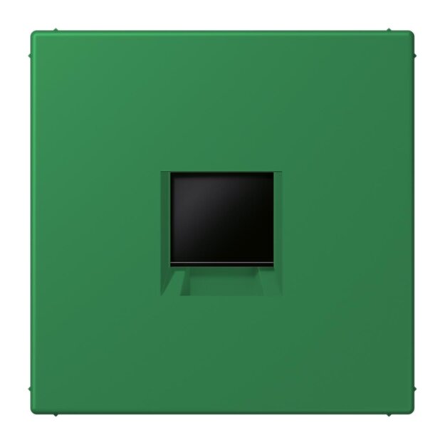 Jung LC1969-1WE219 Abdeckung (gerastet) für Modular-Jack-Steckbuchsen 1-fach (AMP, Radiall) (Thermoplast lackiert) Vert Foncé Les Couleurs® Le Corbusier