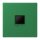 Jung LC1969-1WE219 Abdeckung (gerastet) für Modular-Jack-Steckbuchsen 1-fach (AMP, Radiall) (Thermoplast lackiert) Vert Foncé Les Couleurs® Le Corbusier