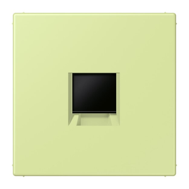Jung LC1969-1WE222 Abdeckung (gerastet) für Modular-Jack-Steckbuchsen 1-fach (AMP, Radiall) (Thermoplast lackiert) Vert Jaune Clair Les Couleurs® Le Corbusier