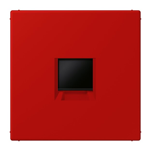 Jung LC1969-1WE227 Abdeckung (gerastet) für Modular-Jack-Steckbuchsen 1-fach (AMP, Radiall) (Thermoplast lackiert) Rouge Vermillon 31 Les Couleurs® Le Corbusier