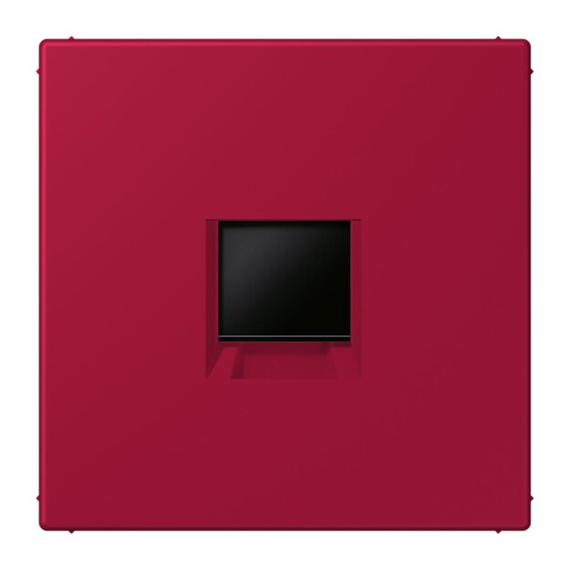 Jung LC1969-1WE229 Abdeckung (gerastet) für Modular-Jack-Steckbuchsen 1-fach (AMP, Radiall) (Thermoplast lackiert) Rouge Carmin Les Couleurs® Le Corbusier